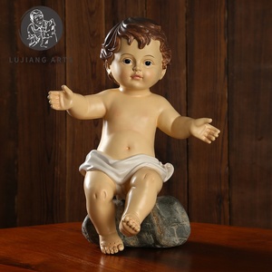 5 tamaños bebé Jesús estatua resina Jesús bebé escultura decoración religiosa Jesús bebé estatuilla regalo de Navidad - Product Image 1