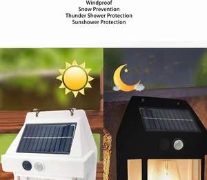 โคมไฟแบบเหนี่ยวนำกลางแจ้งสำหรับใช้ในบ้านโคมไฟทังสเตนแบบเส้นใยกันน้ำสำหรับสวนวิลล่าโคมไฟถนนพลังงานแสงอาทิตย์ - Product Image 4