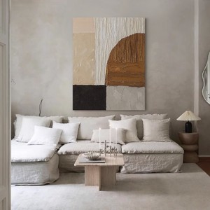 Hand Painted Oil Painting Abstract Texture Art Wabi Sabi Style Living Room <b>Wall</b> Decor No <b>Frame</b> Modern Minimalist <b>Design</b> - Product Image 4
