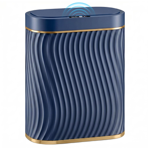 10-Liter Smart Automatic Stainless Steel <b>Sensor</b> Trash Can Rectangular Garbage Dustbin Waste <b>Bin</b> with Lid for Kitchen or Office - Product Image 1