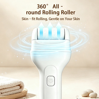 Rouleau exfoliant rechargeable pour pieds, utilisation humide/sèche, lavable, avec LED, pour peaux dures et gercées, soin des pieds