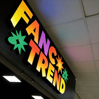 Enseigne lumineuse LED 12V avec lettres en relief 3D personnalisées pour la décoration murale de magasin, signalisation RGB pour les entreprises