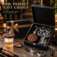 Kit de fumage pour cocktails SHUNSTONE avec torche, infuseur à whisky, coffret en bois, ensemble de fumage pour bourbon, Old Fashioned, cadeaux d'entreprise