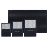 Reflector LED Solar para Exteriores de 40W 50W 60W, Impermeable, con Control Remoto, de Aluminio Fundido, para Jardín y Patio