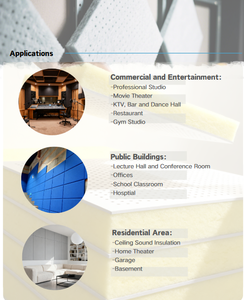 Chất Lượng Hàng Đầu Cấp Công Nghiệp Tùy Chỉnh Kích Thước 20Mm Thủy Tinh Len Acoustic Bảng Điều Chỉnh Trên Trần Cách Nhiệt Cách Âm - Product Image 4