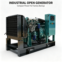 Groupe électrogène portable avec sortie triphasée et adaptateur de grue, générateur diesel silencieux triphasé 30 KVA 380v