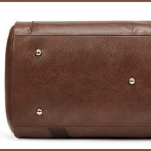 Sac de voyage de grande capacité personnalisé de haute qualité, compartiment à chaussures, sac à main en cuir PU imperméable pour ordinateur portable - Product Image 4