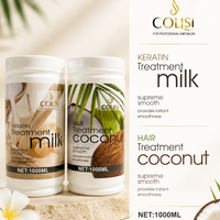 COLISI 1000ML Masque capillaire à la kératine Hydratant Nourrissant Réparateur Cheveux secs abîmés Frisés Traitement professionnel en salon