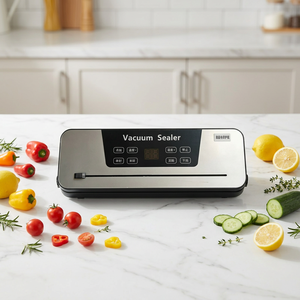 Scelleuse sous vide électrique automatique en acier inoxydable avec écran numérique, scelleuse de sacs de comptoir pour l'emballage alimentaire commercial - Product Image 3