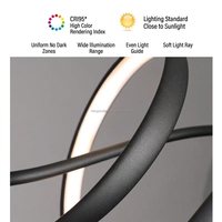 Lampe suspendue en fer de forme allongée pour restaurant, design minimaliste, spirale moderne, créative, pour café, table à manger, bar