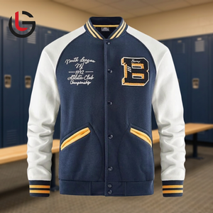 Vintage Apparel Baseball College Student Varsity <b>Jacket</b> Letterman with Grey Wool Body and <b>White</b> Leather Sleeve <b>Jacket</b> For <b>Men</b> - Product Image 3