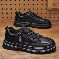 Chaussures pour hommes, nouvelles chaussures de sport décontractées de haute qualité, chaussures de travail classiques rétro antidérapantes, chaussures en PU haut de gamme