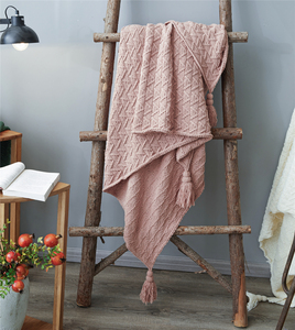 Trang Trí Chăn Khăn Crochet Knit Ném Pom Pom Chăn Cho Mùa Xuân/Mùa Thu X8C1 - Product Image 4