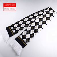 Personnalisé Acrylique Jacquard Fans Sport Tricoté Football Bonnet De Laine Machine À Tricoter Cou Enfants Hiver Chapeau Écharpe Fan Foulards Pologne
