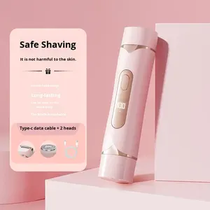 Afeitadora Eléctrica de Doble Cabezal <span class=keywords><strong>para</strong></span> <span class=keywords><strong>Mujer</strong></span>, <span class=keywords><strong>para</strong></span> Depilación de Zonas Íntimas, Alimentada por USB, Material ABS, Recortadora de Vello Púbico y Axilas <span class=keywords><strong>para</strong></span> Hombre - Product Image 6