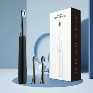 Ipx7 sikat gigi listrik cerdas, sikat gigi listrik cerdas sonik pembersih sonik dengan 5 mode tahan air