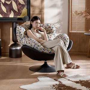 Fauteuil œuf pivotant moderne, fauteuil inclinable individuel pour salon, balcon, maison, siège de détente avec design personnalisable - Product Image 4
