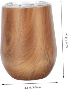 Vasos de Vino de Acero Inoxidable con Doble Pared Aislada, para Sublimación, Tazas de Viaje para Cerveza y Café, 10oz 12oz, con Tapa Ecológica - Product Image 3