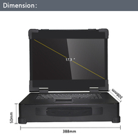 17,3 "admite el espacio de instalación de la placa base izquierda SATA SSD/HDD DC19 ~ 24V entrada de alimentación computadora industrial portátil resistente