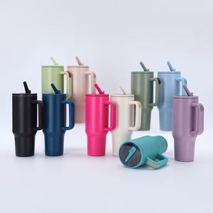 Gobelet isotherme K111 en acier inoxydable de 40 oz avec poignée, anti-déversement, personnalisable, maintien thermique 12-24h, pour voyage - Product Image 2