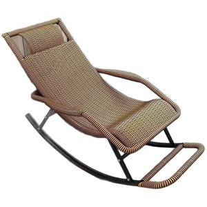Rocking <b>Chair</b> Oval Shape Durable Steel Frame Garden <b>Chair</b> For Adults Courtyard Balcony Use - Product Image 5