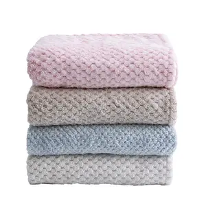 Microfiber Drying Towel for hair Waffle Weave fast drying towel coral Pineapple Grid soft and super absorbent hair towel 35*75cm