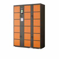 Armoire de rangement intelligente à 18 portes, casiers multifonctionnels intelligents avec reconnaissance automatique et verrouillage/déverrouillage automatique