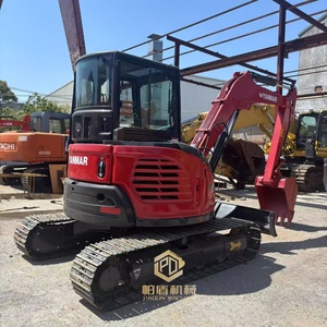 Miniexcavadora YANMAR VIO55 usada original de Japón, de 5.5 toneladas, con giro de cola cero, orugas de goma, pocas horas de uso, excavadora hidráulica en venta. - Product Image 2