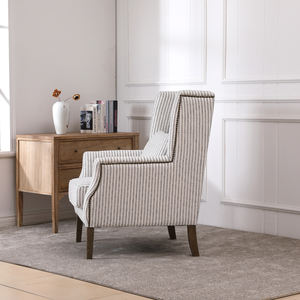 Sillón de sofá individual moderno con respaldo de ala, sillas decorativas de ocio de tela baratas para sala de estar o dormitorio, muebles para el hogar - Product Image 4