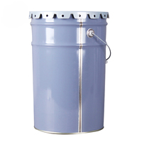 Seau à peinture pour fûts en acier chimique métallique de 25 litres avec couvercle à fleurs/couvercle à cosses