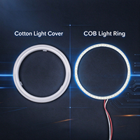 Feux décoratifs de voiture 60 mm/2,36 pouces, feux halo LED Angel Eye, adaptés aux voitures, SUV, camions, camping-cars, motos, alimentation 12 V