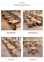 Meubles de restaurant en PU de luxe personnalisés, banquette murale, capacité 10+ personnes, table et chaise en mousse éponge, best-seller commercial