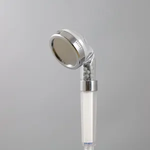 Cabezal de ducha de mineral iónico de alta presión, cabezal de ducha transparente extraíble xl, de gran flujo con filtro de cuentas