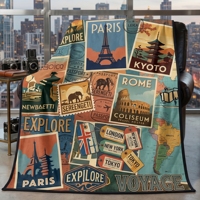 Promo du Nouvel An : Couverture en flanelle tricotée toute saison, logo personnalisé, vente en gros, super douce et chaude, pour lit et canapé, fabrication OEM ODM