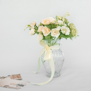 Arreglo Floral Artificial de Primavera, Rosa Marí<span class=keywords><strong>a</strong></span>, Decoración para el Hogar y Hoteles, Seda, Plástico, Realista, Moderno, Suave - Product Image 4