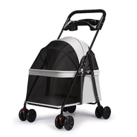 Poussette de luxe pour animaux de compagnie, pour chiens et chats de petite et moyenne taille, légère et pliable pour une utilisation en extérieur