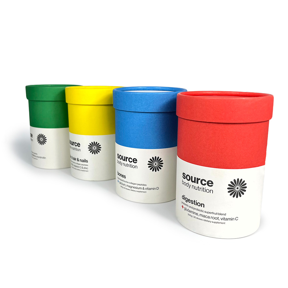 Best Air Tightness Nutrition Supplement Powder Packaging Coated Paper Cardboard Tubes Cylinder With Sealed Lid