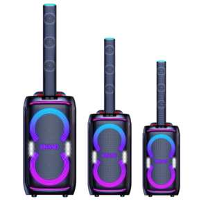 Caja de Subwoofer de 8 Pulgadas Amplificada con Luces LED de Colores Intermitentes, Altavoz de Plástico Profesional Tipo <span class=keywords><strong>Boombox</strong></span> 3 - Product Image 4