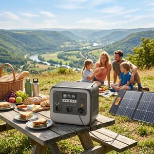 Station d'alimentation portable tout-en-un 1200W, générateur solaire à onde sinusoïdale pure, kit complet de solution d'alimentation pour la maison et l'extérieur - Product Image 2