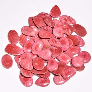 100% Natural Pink Thulite Quartz Gemstone Cabochon <b>Beads</b> Indian Supplier for Jewelry <b>Making</b> for Pendant <b>Bracelet</b> Earring - Product Image 2