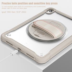 Funda Híbrida Resistente a Golpes para Tablet iPad 10.ª Generación 10.9 Pulgadas 2022, Carcasa Transparente con Correa para el Hombro y Soporte - Product Image 4