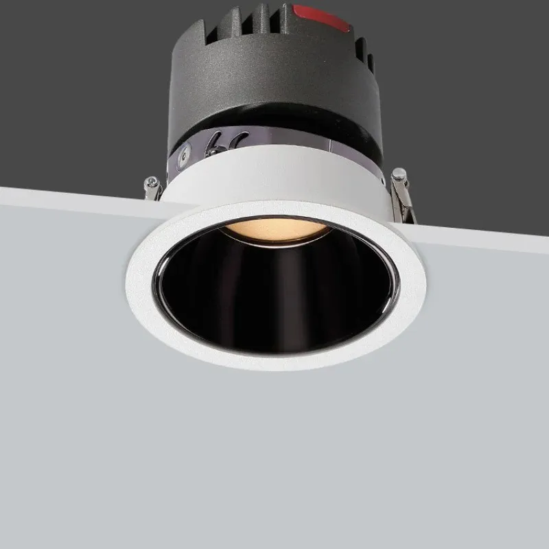 Projets hôteliers Anti-éblouissement Dali 0-10V Dimmable 5W 7W Trimless Sans Monture Plafond 75mm Encastré COB LED Spot Down Light