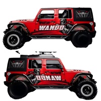 Autocollant latéral MZLH tout-terrain pour Tank Bronco Haval Jietu BJ40 Wrangler - Autocollant vinyle dessin animé auto-adhésif à usage unique