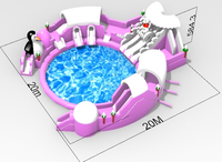 YIBEI Toboggan Gonflable Géant pour Parc d'Attractions - Équipement de Jeu Extérieur pour Enfants, Parc Aquatique Gonflable en PVC, Vente en Gros