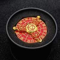Pemutar Dadu Polihedral Dragon Roulette untuk Set Dadu DND 7-in-1, Dadu D&D Metalik dengan Kemasan Polybag untuk Dungeons & Dragons