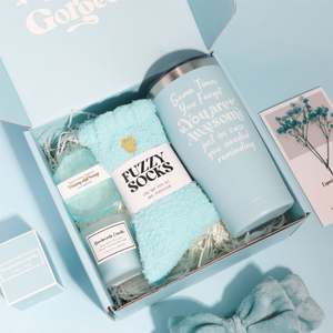 Set de Baño Personalizado OEM de la Serie Azul Claro con Vaso Grande, Cepillo para Pajitas, Antifaz y Set de Baño para la Temporada de Graduación, Regalo Corporativo Conmemorativo - Product Image 2