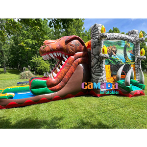 Nuevo diseño de dinosaurio, castillo hinchable inflable, casa de salto inflable, gorila combinado, casas de rebote con tobogán - Product Image 3