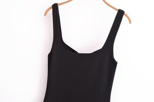 Đầm không tay cổ chữ V đính kim sa dệt kim co giãn mới mùa thu cho nữ - Product Image 3