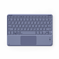 Kenke Keyboard iPad ringan, topi persegi dapat dilepas Universal Touchpad tanpa kabel dengan alas silikon untuk 10.5 inci