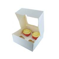 Emballage de boîte à pâtisserie blanche ordinaire bon marché personnalisée Mini boîte à gâteau Boîte à cupcakes unique
